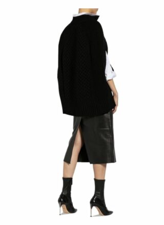 Alexander Mcqueen Strick-Cape schwarz