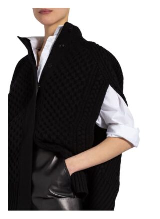 Alexander Mcqueen Strick-Cape schwarz