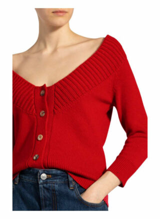 Alexander Mcqueen Strickjacke Aus Cashmere rot