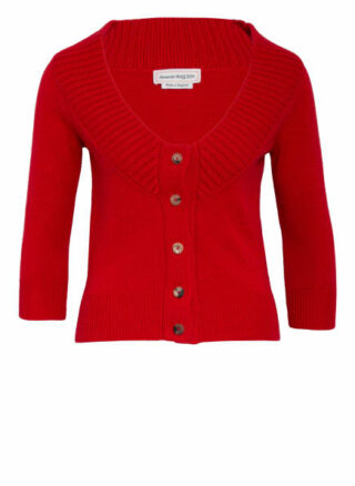 Alexander Mcqueen Strickjacke Aus Cashmere rot