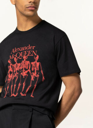 alexander mcqueen T-Shirt Herren, Schwarz