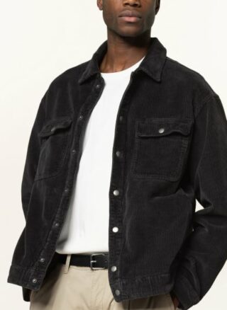 ALL SAINTS Castleford Cord-Overshirt Herren, Schwarz