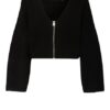 All Saints Cropped-Strickjacke Enya schwarz