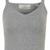 All Saints Cropped-Stricktop Ivana Aus Cashmere grau