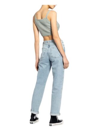 All Saints Cropped-Top Leanne Aus Strick gruen