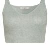 All Saints Cropped-Top Leanne Aus Strick gruen