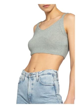 All Saints Cropped-Top Leanne Aus Strick gruen