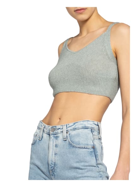 All Saints Cropped-Top Leanne Aus Strick gruen All Saints Cropped-Top Leanne Aus Strick gruen