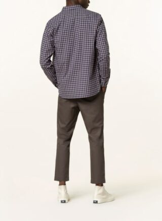 All Saints Hemd Deming Slim Fit blau