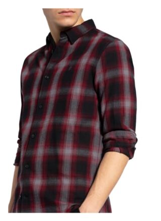 All Saints Hemd Diefen Slim Fit schwarz