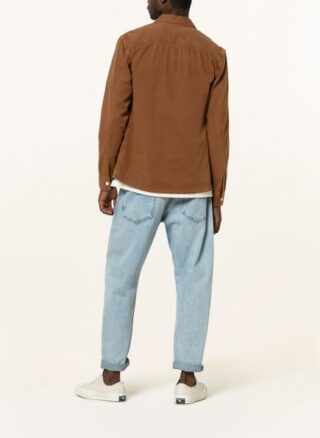 All Saints Hemd Spotter Slim Fit braun