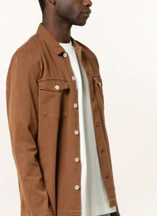 All Saints Hemd Spotter Slim Fit braun