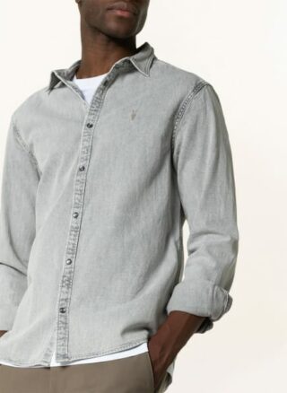 ALL SAINTS Gleason Jeanshemd Herren, Grau