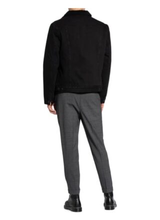 ALL SAINTS Alder Jeansjacke Herren, Schwarz