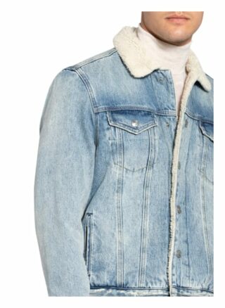ALL SAINTS Ilkley Jeansjacke Herren, Blau