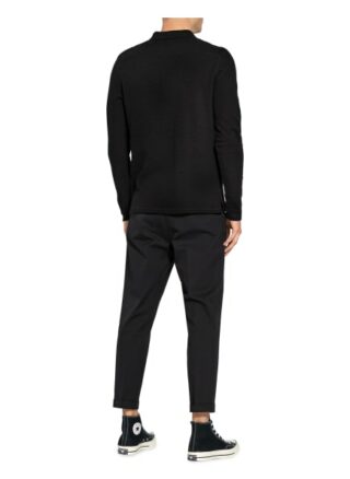 All Saints Jersey-Poloshirt schwarz