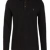 All Saints Jersey-Poloshirt schwarz