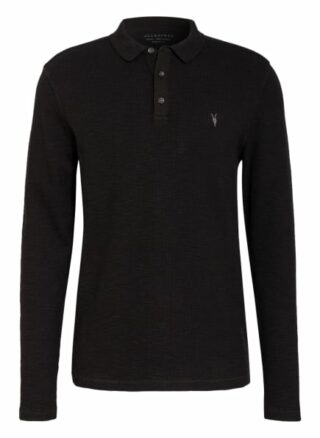 All Saints Jersey-Poloshirt schwarz