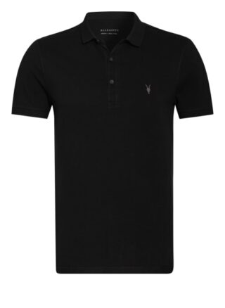 ALL SAINTS Reform Pique-Poloshirt Herren, Schwarz