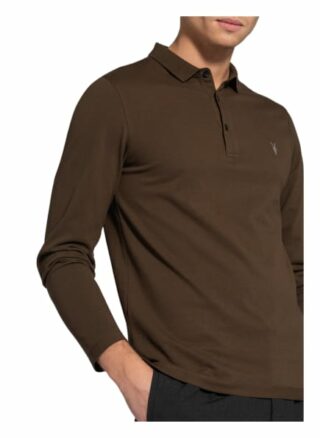 All Saints Piqué-Poloshirt braun