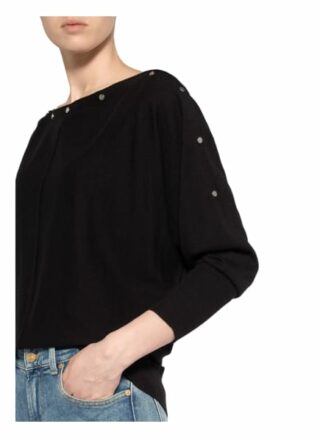 All Saints Pullover Eli Mit Nietenbesatz schwarz