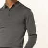 All Saints Strick-Poloshirt Aus Merinowolle grau