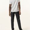 ALL SAINTS Mode Strick-Poloshirt Herren, Grau