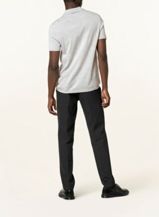 ALL SAINTS Mode Strick-Poloshirt Herren, Grau
