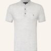 ALL SAINTS Mode Strick-Poloshirt Herren, Grau