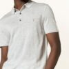 ALL SAINTS Mode Strick-Poloshirt Herren, Grau