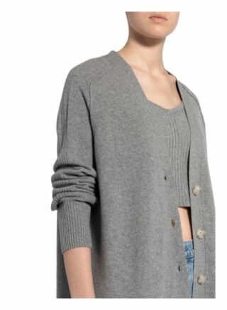 All Saints Strickjacke Ivana Aus Cashmere grau