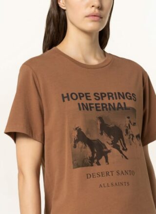 All Saints T-Shirt Santo Boyfriend braun