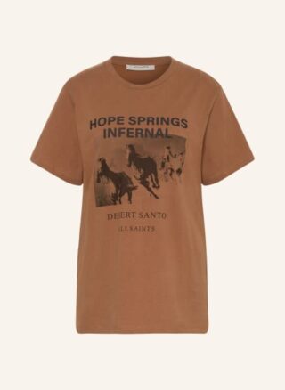 All Saints T-Shirt Santo Boyfriend braun