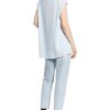 All Saints Top Sanza Mit Leinen blau