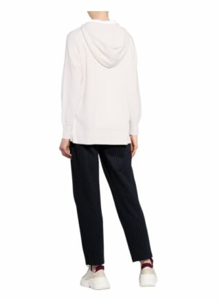 Allude Strick-Hoodie Mit Cashmere weiss