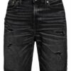 American Eagle Jeans-Shorts schwarz