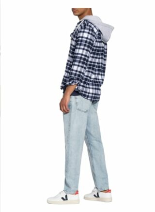 American Eagle Overshirt Im Materialmix blau