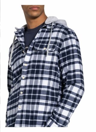 American Eagle Overshirt Im Materialmix blau