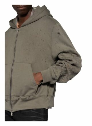 Amiri Sweatjacke Shotgun gruen