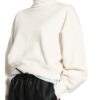 Anine Bing Sweatshirt Kian Mit Rollkragen weiss