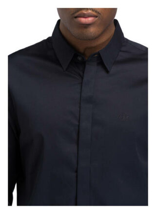 Armani Exchange Hemd Slim Fit Mit Verdeckter Knopfleiste blau