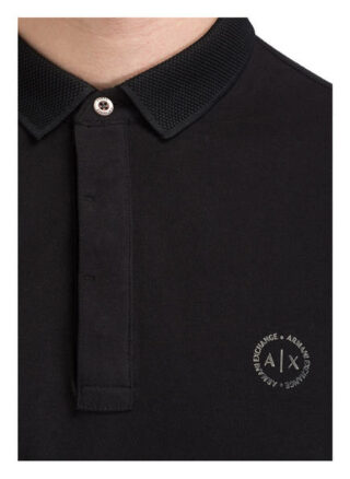 Armani Exchange Pique-Poloshirt Herren, Schwarz