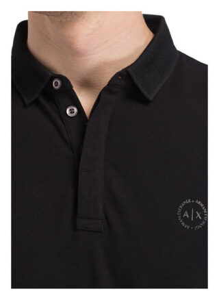 Armani Exchange Pique-Poloshirt Herren, Schwarz