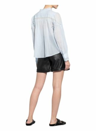 Ba&Sh Bluse Irene Mit Spitzenbesatz blau
