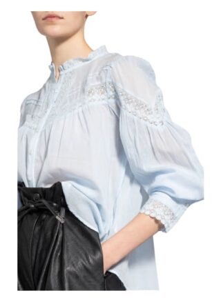 Ba&Sh Bluse Irene Mit Spitzenbesatz blau