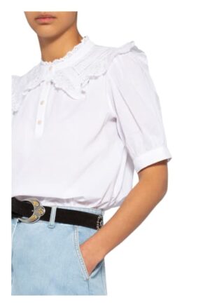 Ba&Sh Blusenshirt Iseut Mit Spitzenbesatz weiss