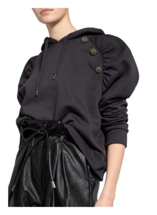 Ba&Sh Hoodie Bora Mit Schmucksteinbesatz grau
