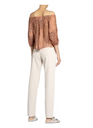 Ba&Sh Off-Shoulder-Bluse Olga Mit 3/4-Arm orange