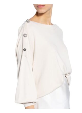 Ba&Sh Pullover Bushy Mit Schmucksteinbesatz beige