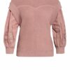 Ba&Sh Pullover Samoa Im Materialmix rosa